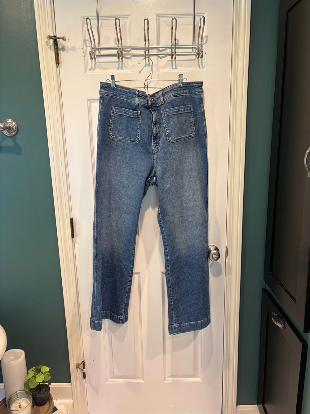 H&M Medium Blue Denim High-Waist Jeans